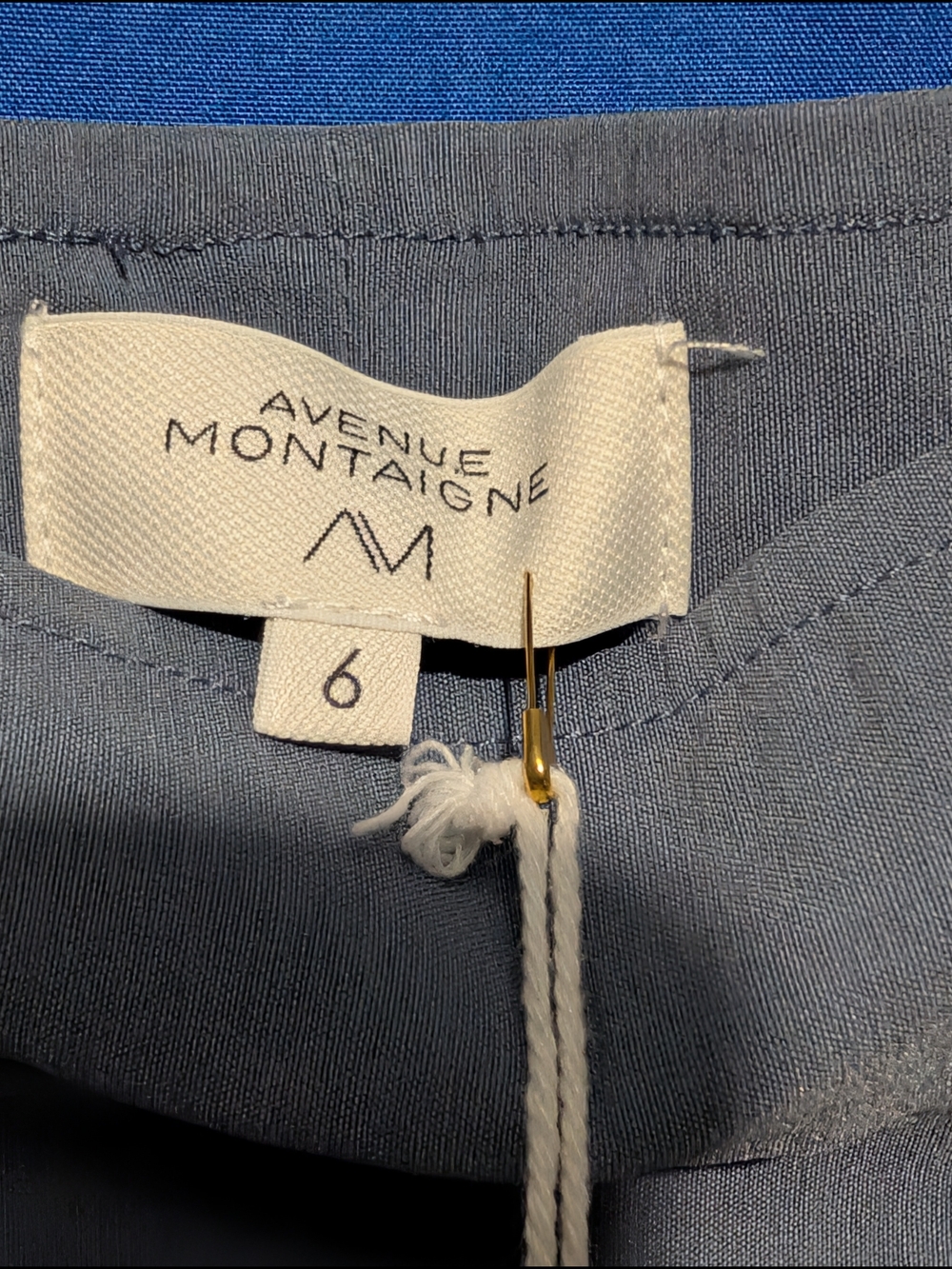 Avenue Montaigne 6 Classic Blue Pencil Skirt - Women's Professional Office Wear - Picture 5 of 6